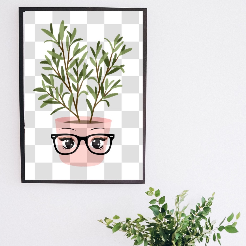 Boho hipster plant wall art prints